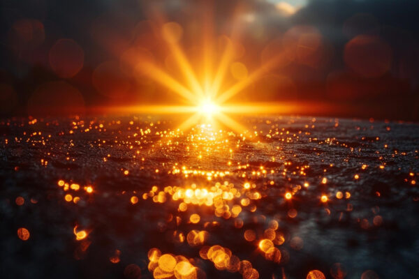 Sonnenuntergang am Meer als Symbolbild für den Beitrag: Wie heiß ist die Sonne?