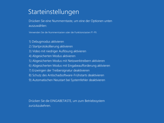 Windows 11 Starteinstellungen - So gelangst du in den Abgesicherten Modus