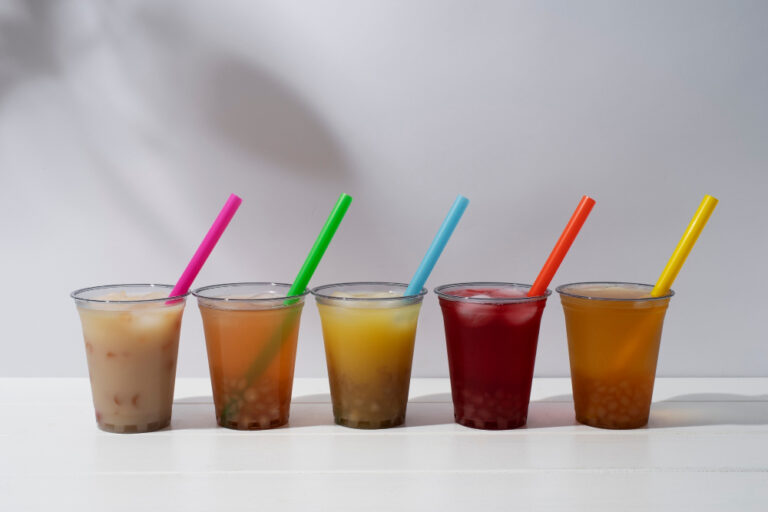 Bubble Tea in verschiedenen Ausführungen