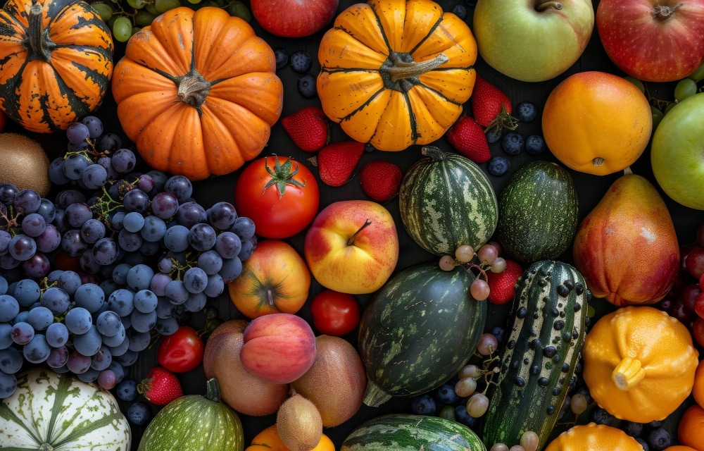 Saisonales Obst und Gemüse im September