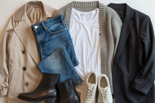 Basic zum Kombinieren - mit Jeans, T-Shirt, Strickjacke, Trenchcoat, Blazer, Stiefeletten und Sneakern.