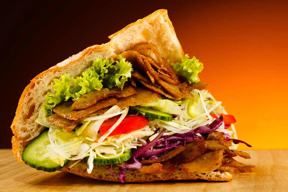 Ein Kebab als Symbolbild für lustige Synonyme für Döner.