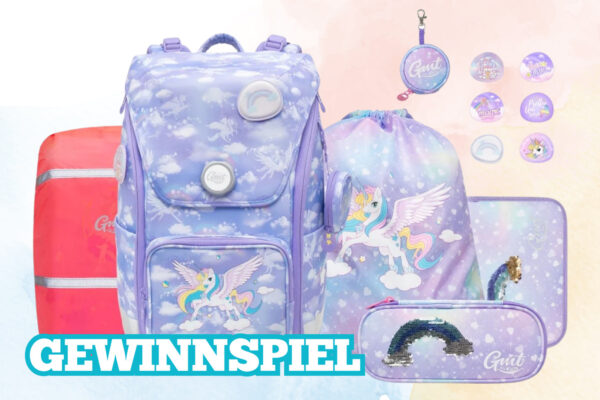 GMT WALL Regenbogeneinhorn-Set mit Aufschrift "Gewinnspiel"