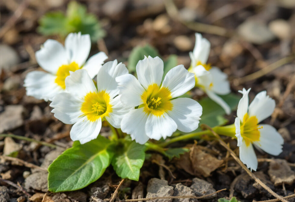 Ebenfalls ein Frühblüher, die Primel.