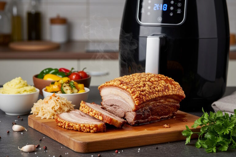 Schweinebauch in der Heißluftfritteuse Knusper, knusper, Knäuschen!
