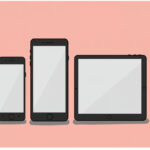 Illustration: Smartphone, Phablet und Tablet nebeneinander