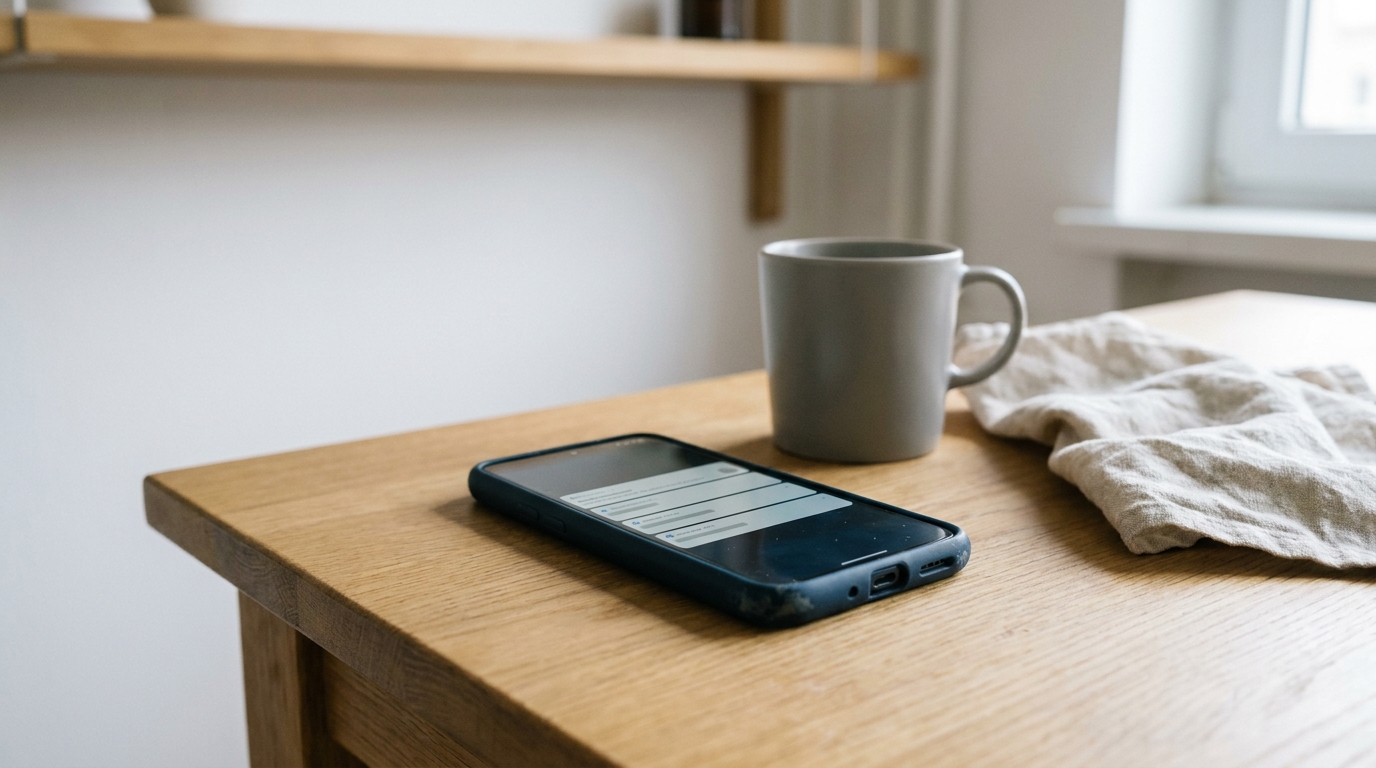 Android-Smartphone mit mehreren Benachrichtigungen auf dem Sperrbildschirm