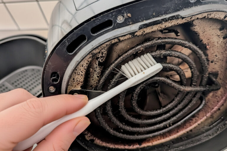 Heizstab der Heißluftfritteuse reinigen: So geht’s wirklich sauber