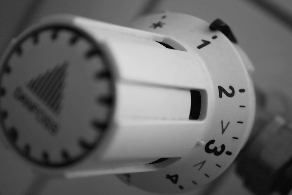 Heizkörperthermostat in Nahaufnahme