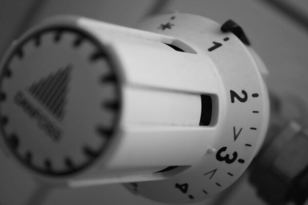 Heizkörperthermostat in Nahaufnahme
