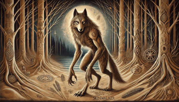 Illustration eines Skinwalker als Symbolbild für den Beitrag: Was ist ein Skinwalker?