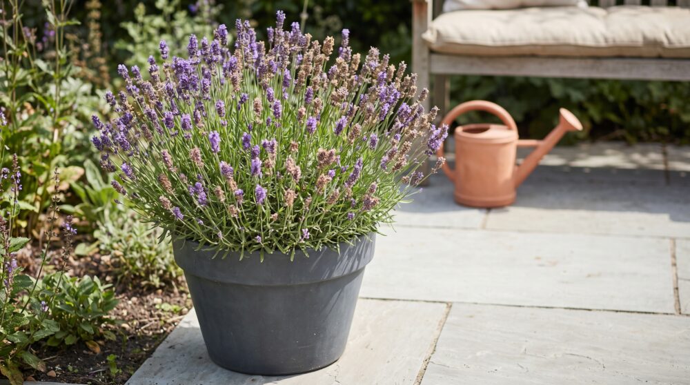 wann lavendel schneiden in einer natürlichen Alltagsszene
